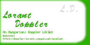 lorant doppler business card